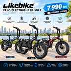 Likebike Shine – Vélo Électrique Pliable Fat Bike